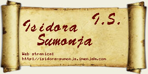 Isidora Šumonja vizit kartica
